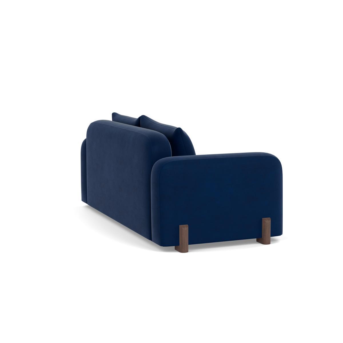 Heal's Nuvola 3 Seater Sofa Velvet Midnight Natural Oak Feet - Heal's UK Furniture – image 4