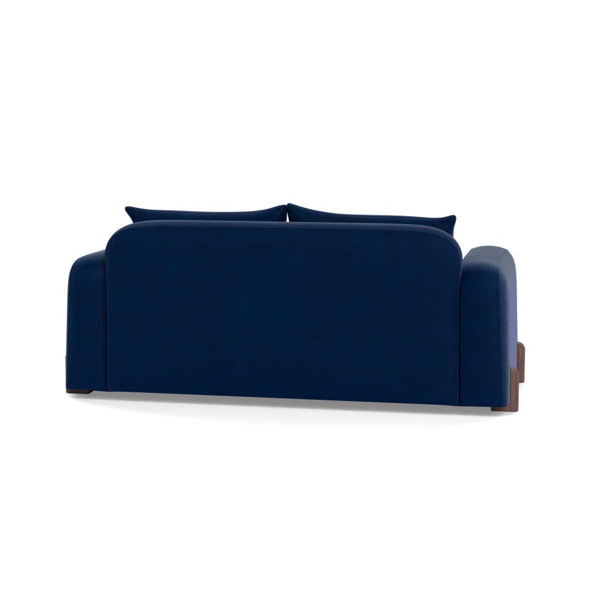 Heal's Nuvola 3 Seater Sofa Velvet Midnight Natural Oak Feet - Heal's UK Furniture – image 5