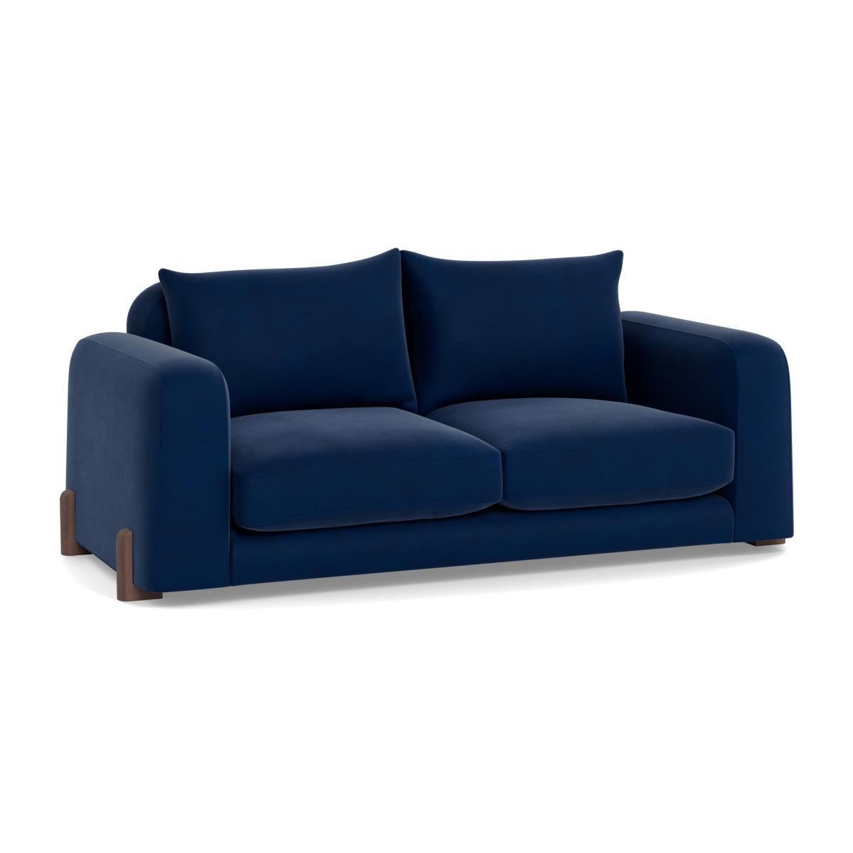 Heal's Nuvola 3 Seater Sofa Velvet Midnight Natural Oak Feet - Heal's UK Furniture – image 1