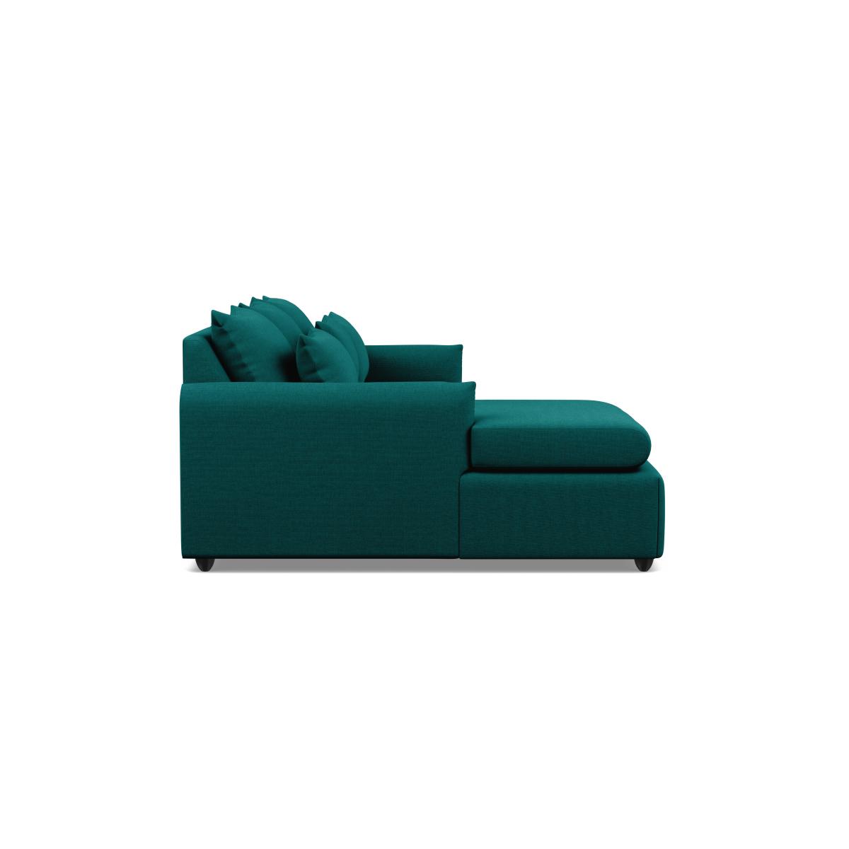 Heal's Pillow Medium LHF Corner Chaise Sofa Bed Brushed Cotton Pine Chestnut Stain Feet - Heal's UK Bedroom Furniture – image 3