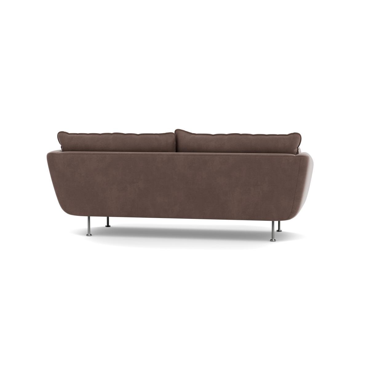 Heal's Allora 3 Seater Sofa Smart Velvet Mouse Brass Feet - Heal's UK Furniture – image 5