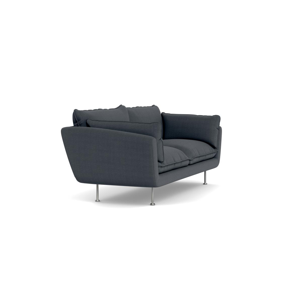 Heal's Allora 3 Seater Sofa Linen Dark Grey Brass Feet - Heal's UK Furniture – image 2