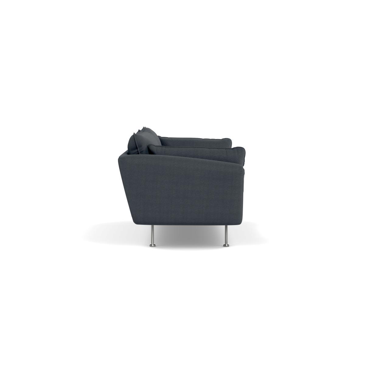 Heal's Allora 3 Seater Sofa Linen Dark Grey Brass Feet - Heal's UK Furniture – image 3