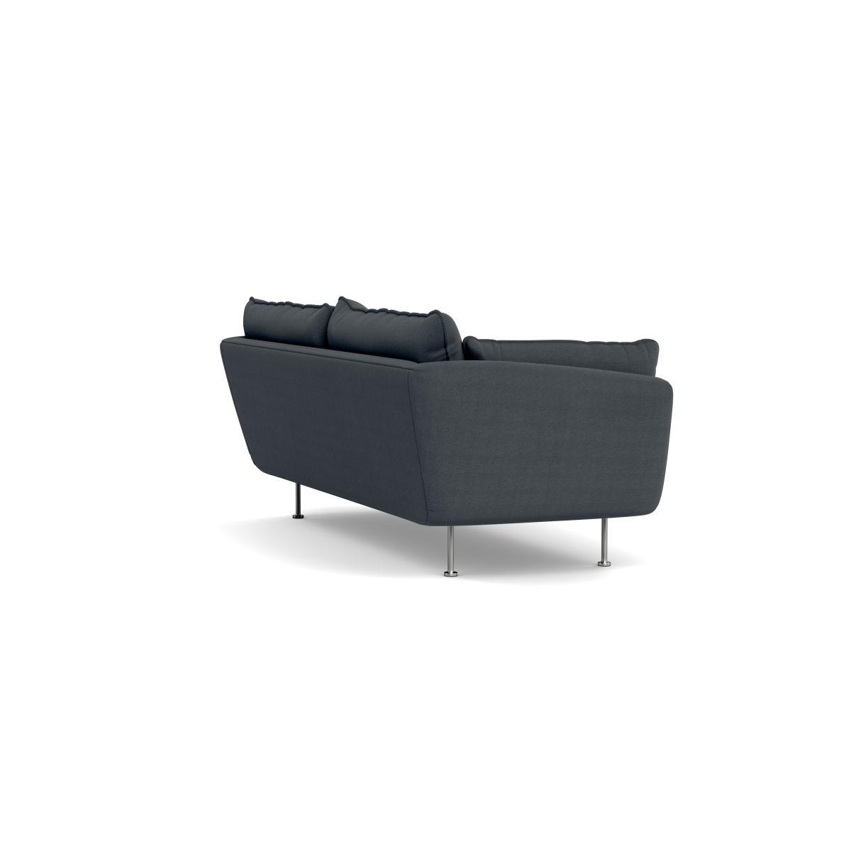 Heal's Allora 3 Seater Sofa Linen Dark Grey Brass Feet - Heal's UK Furniture – image 4