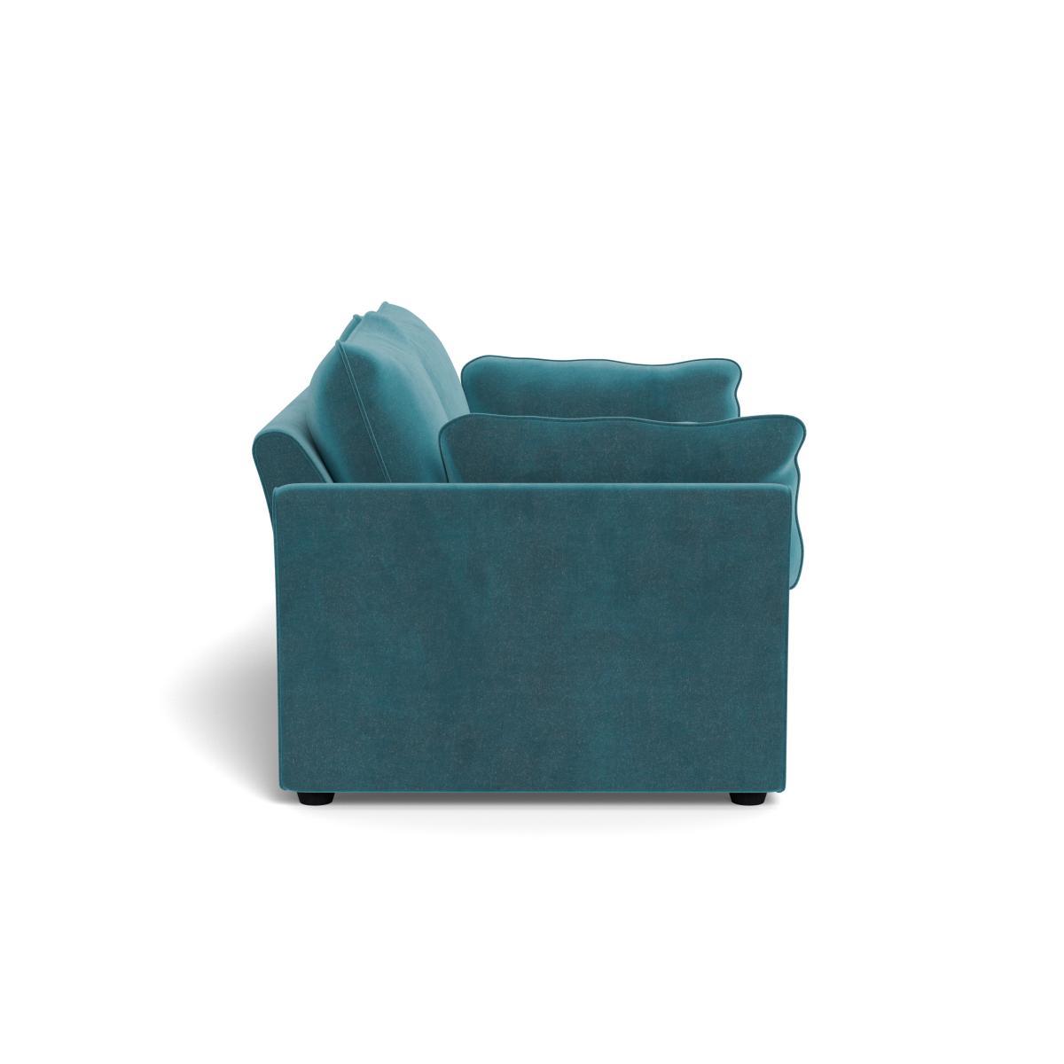 Heal's Tailor 3 Seater Sofa Smart Luxe Velvet Airforce Blue Natural Beech Feet - Heal's UK Furniture – image 3