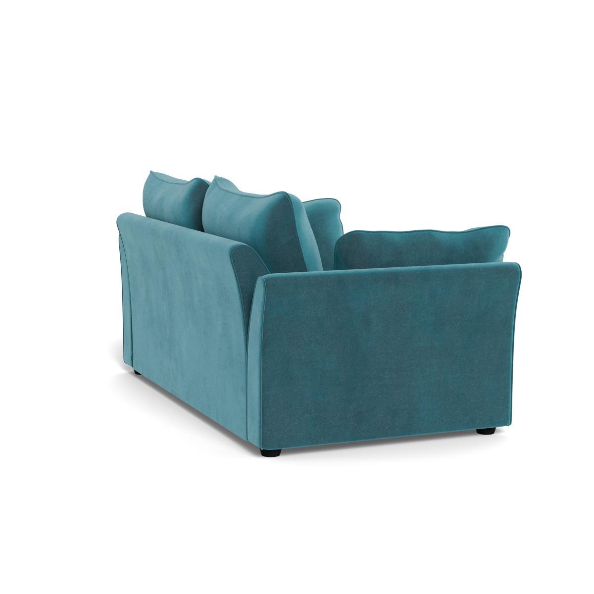 Heal's Tailor 3 Seater Sofa Smart Luxe Velvet Airforce Blue Natural Beech Feet - Heal's UK Furniture – image 4
