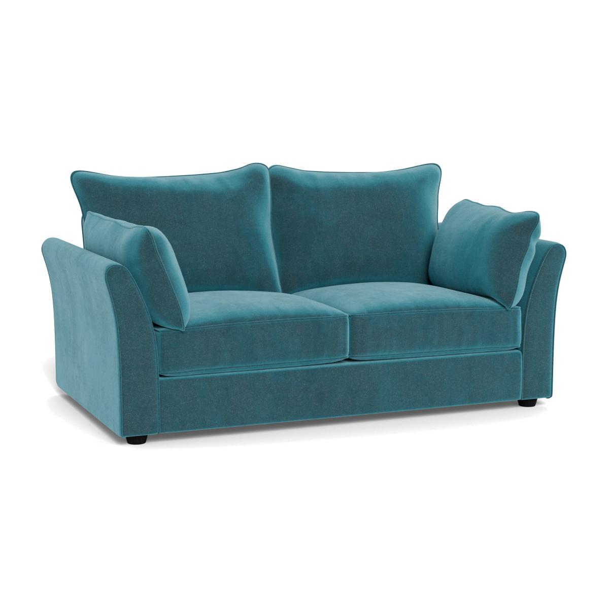Heal's Tailor 3 Seater Sofa Smart Luxe Velvet Airforce Blue Natural Beech Feet - Heal's UK Furniture – image 1