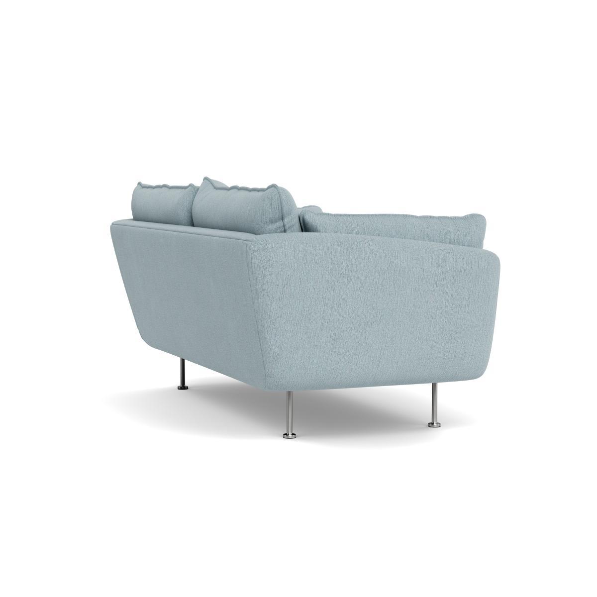 Heal's Allora 2 Seater Sofa Smart Linen Mix Duck Egg Stainless Steel Feet - Heal's UK Furniture – image 4