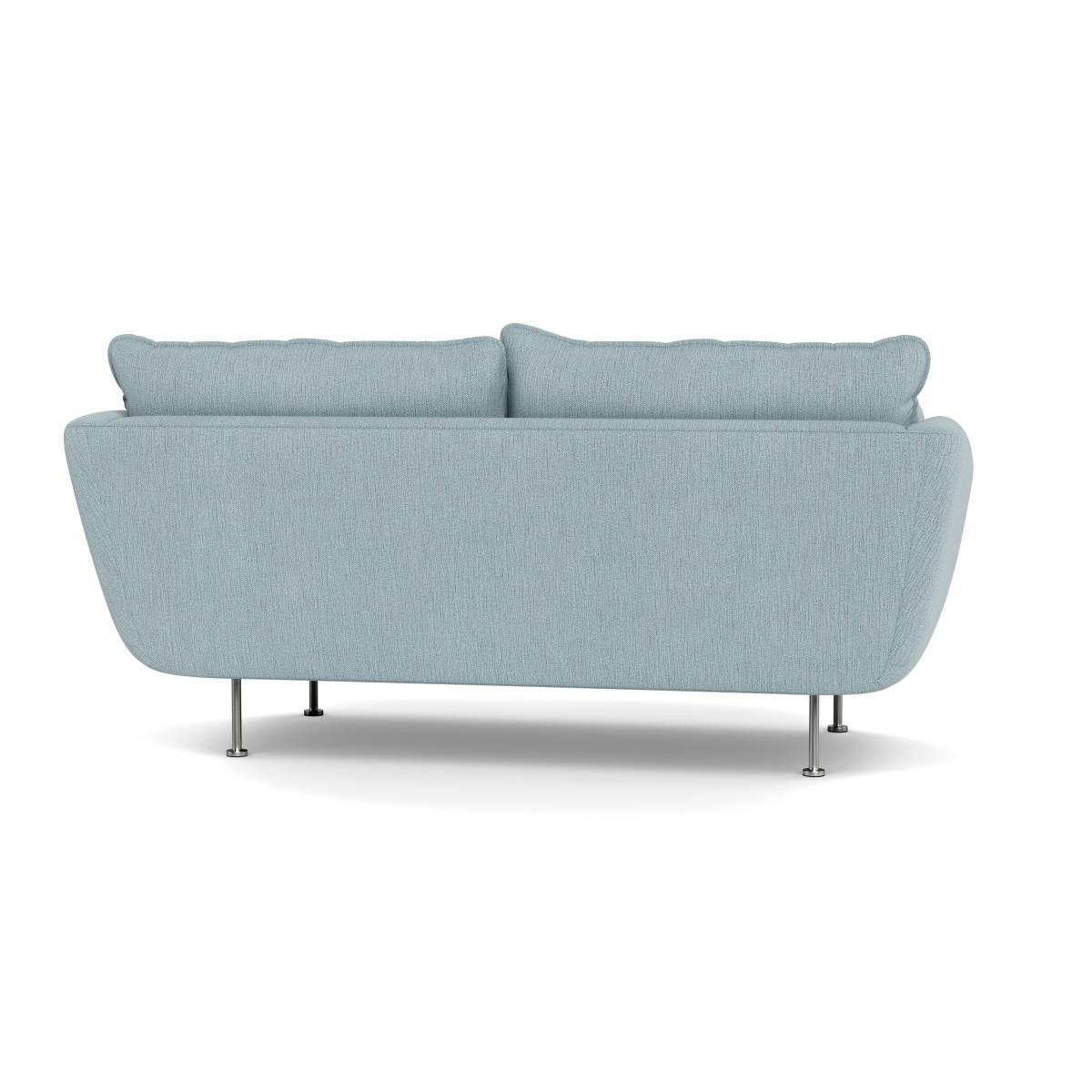 Heal's Allora 2 Seater Sofa Smart Linen Mix Duck Egg Stainless Steel Feet - Heal's UK Furniture – image 5