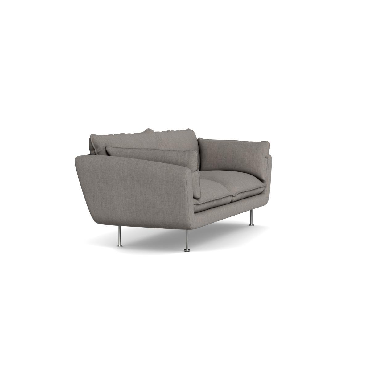 Heal's Allora 3 Seater Sofa Broad Weave Pebble Stainless Steel Feet - Heal's UK Furniture – image 2