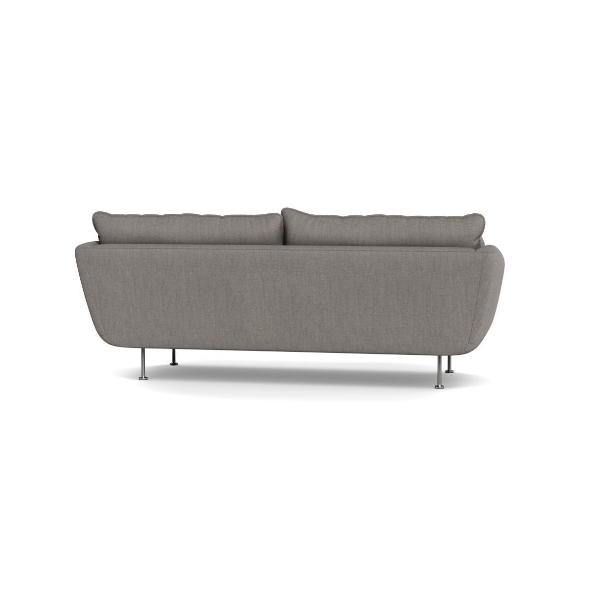 Heal's Allora 3 Seater Sofa Broad Weave Pebble Stainless Steel Feet - Heal's UK Furniture – image 5
