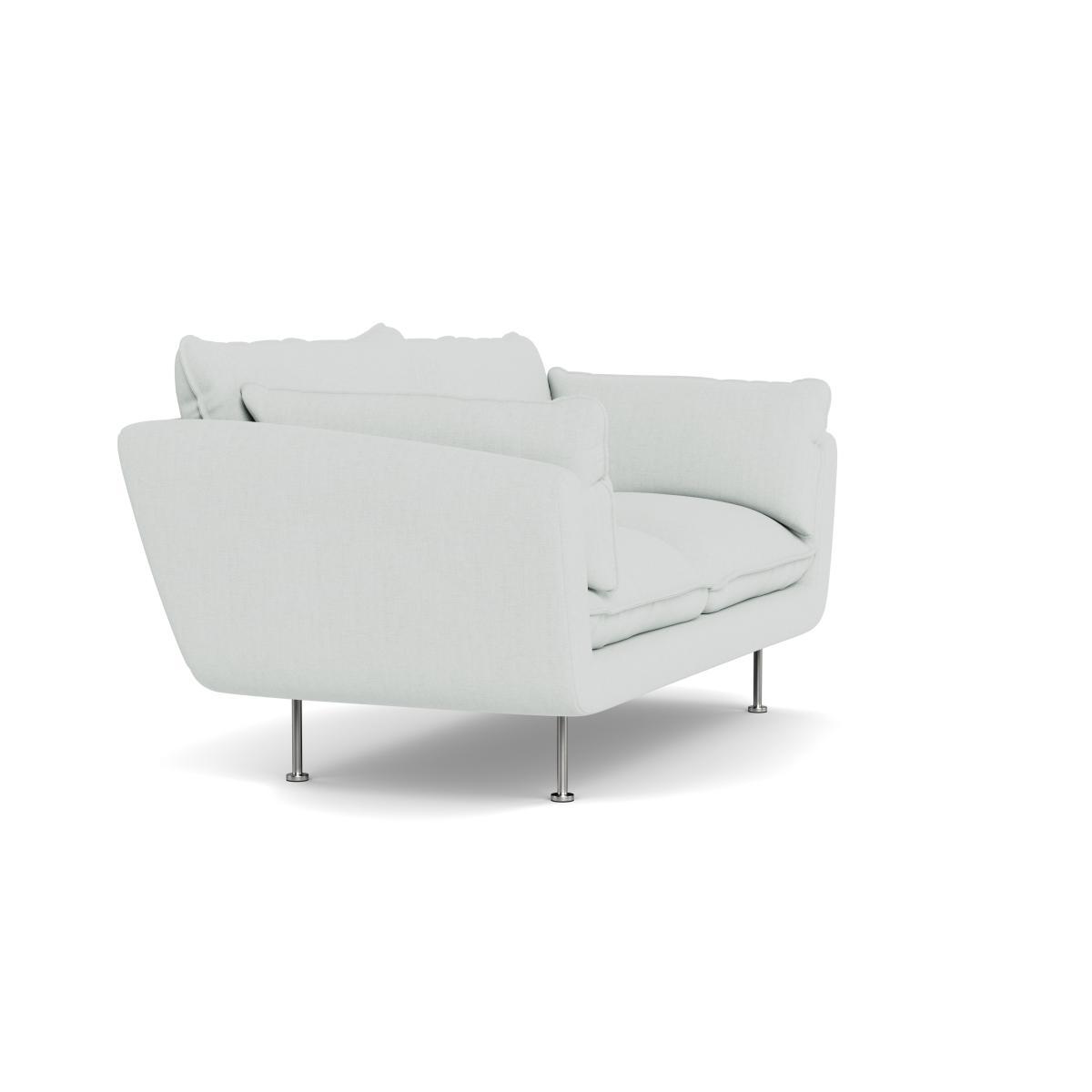 Heal's Allora 2 Seater Sofa Broad Weave Tin Stainless Steel Feet - Heal's UK Furniture – image 2