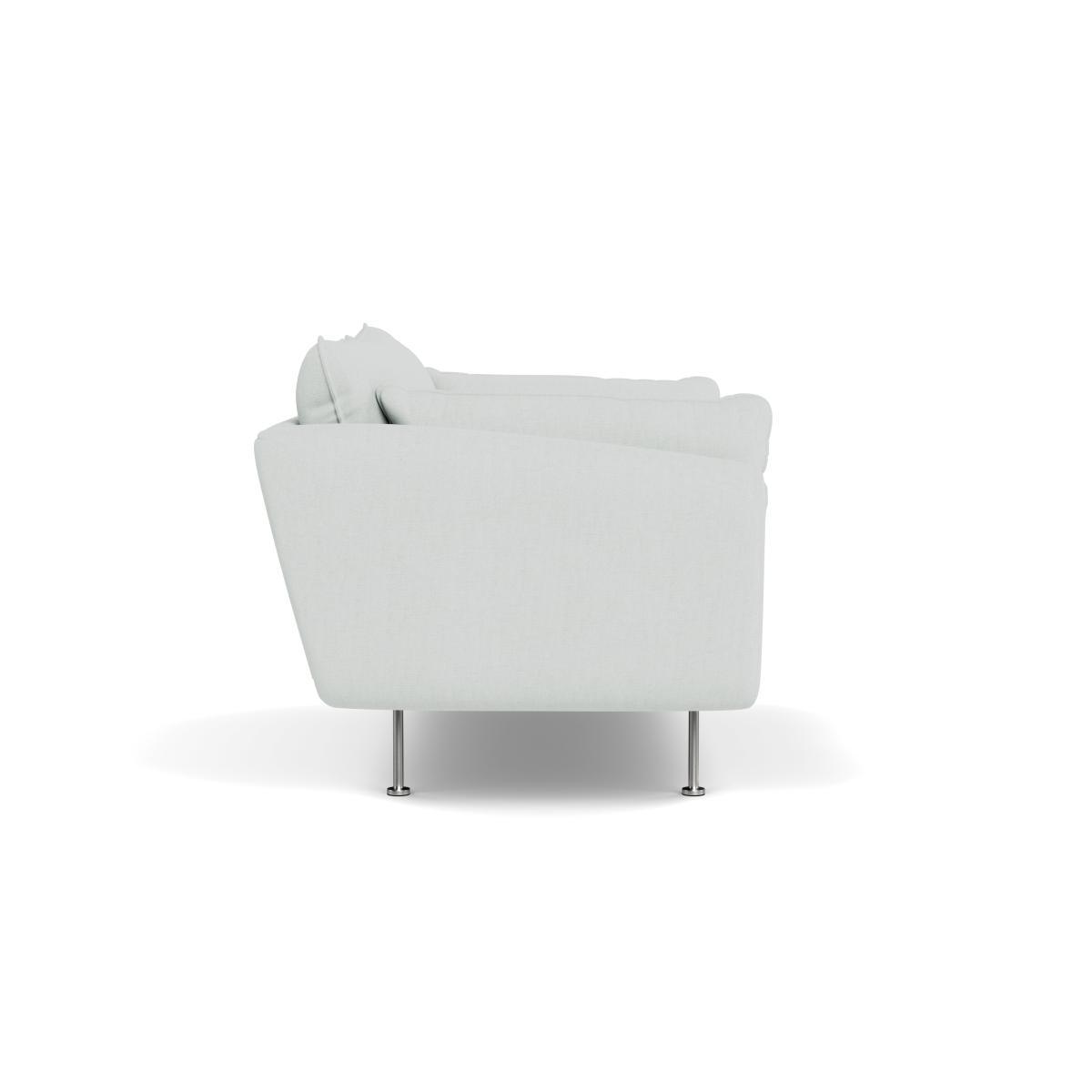 Heal's Allora 2 Seater Sofa Broad Weave Tin Stainless Steel Feet - Heal's UK Furniture – image 3