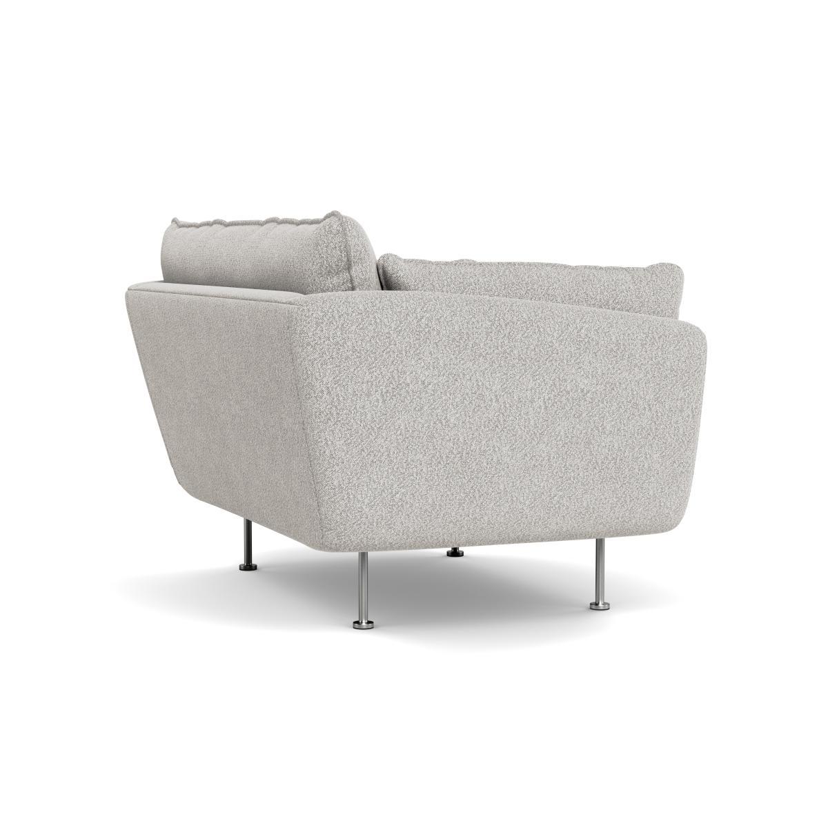 Heal's Allora Loveseat Chunky Boucle Ecru Stainless Steel Feet - Heal's UK Furniture – image 4