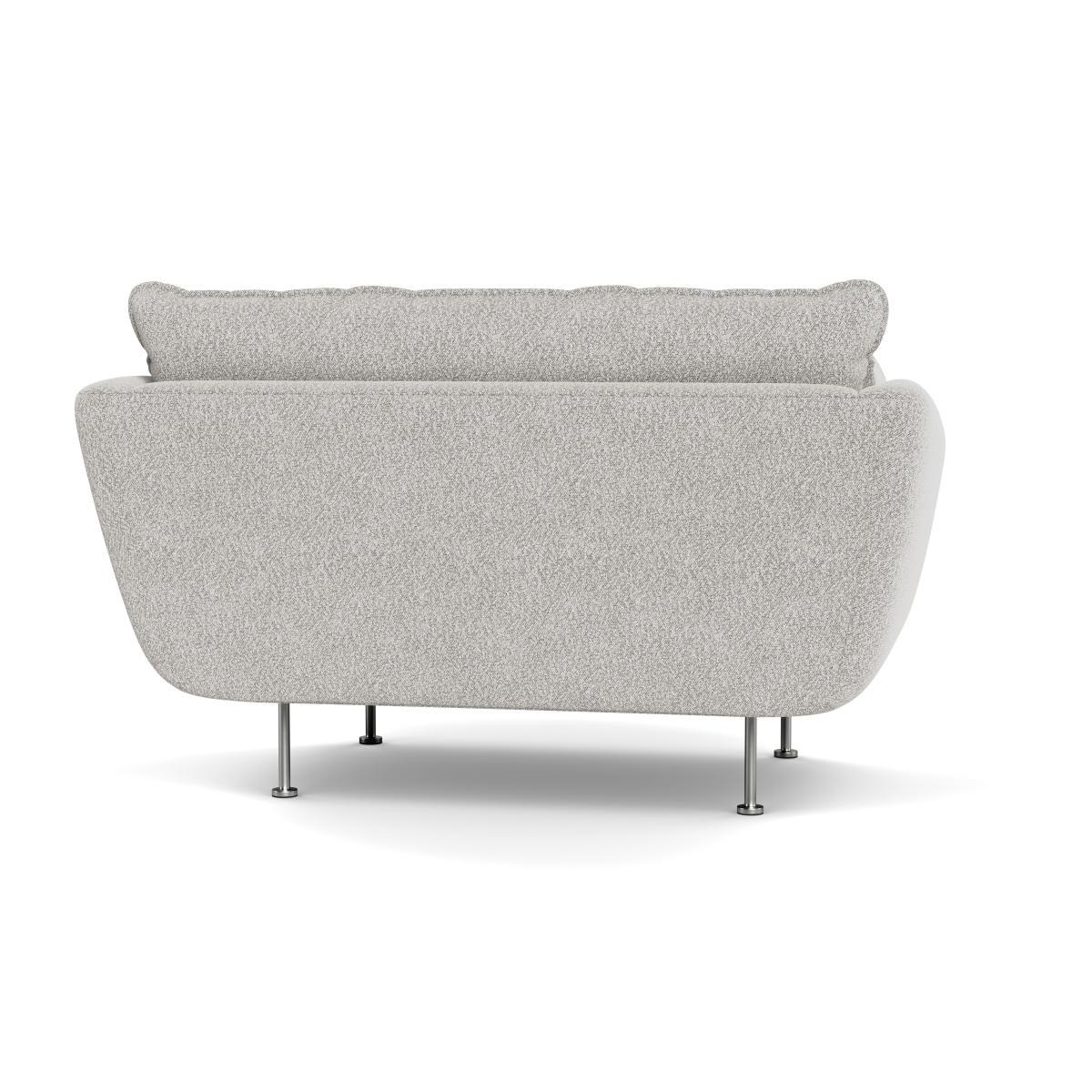 Heal's Allora Loveseat Chunky Boucle Ecru Stainless Steel Feet - Heal's UK Furniture – image 5