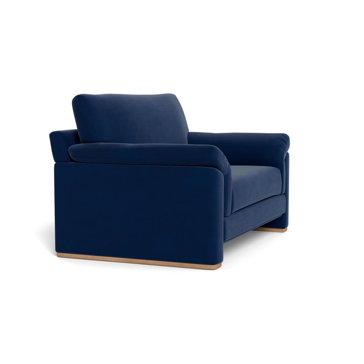 Heal's Paris II Loveseat Smart Luxe Velvet Midnight Walnut Feet - Heal's UK Furniture – image 2
