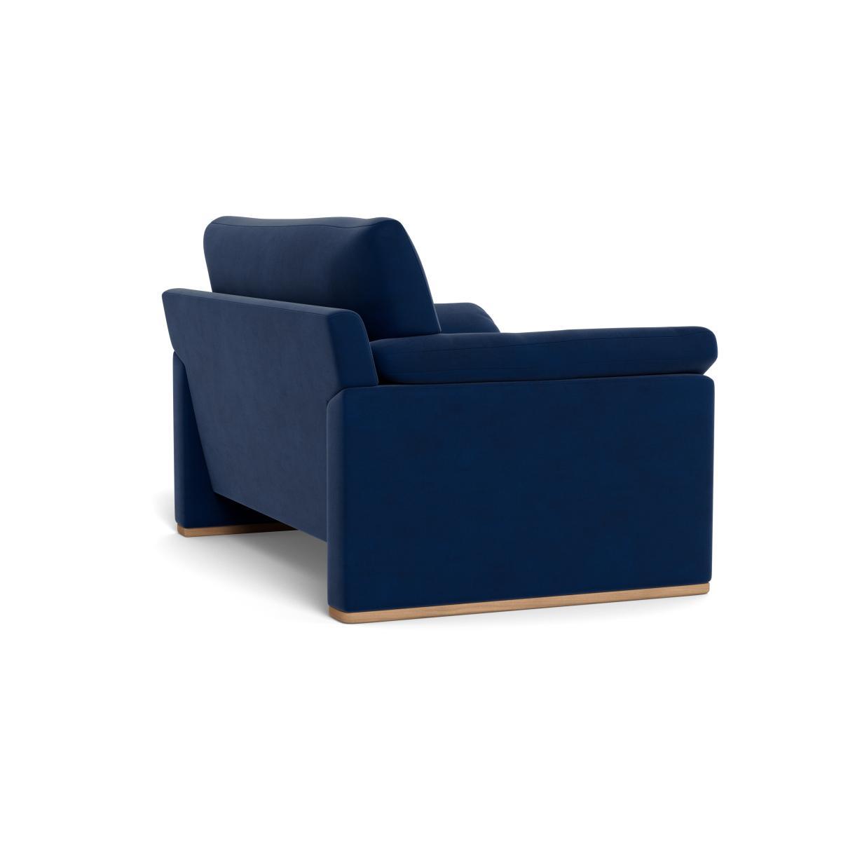 Heal's Paris II Loveseat Smart Luxe Velvet Midnight Walnut Feet - Heal's UK Furniture – image 4