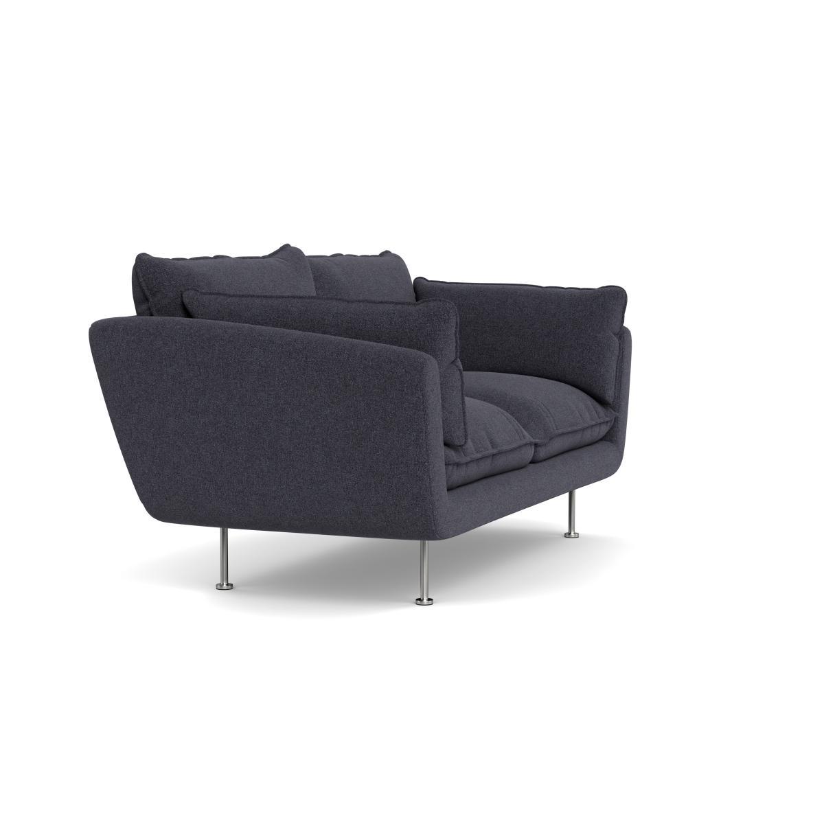 Heal's Allora 2 Seater Sofa Texture Soot Stainless Steel Feet - Heal's UK Furniture – image 2