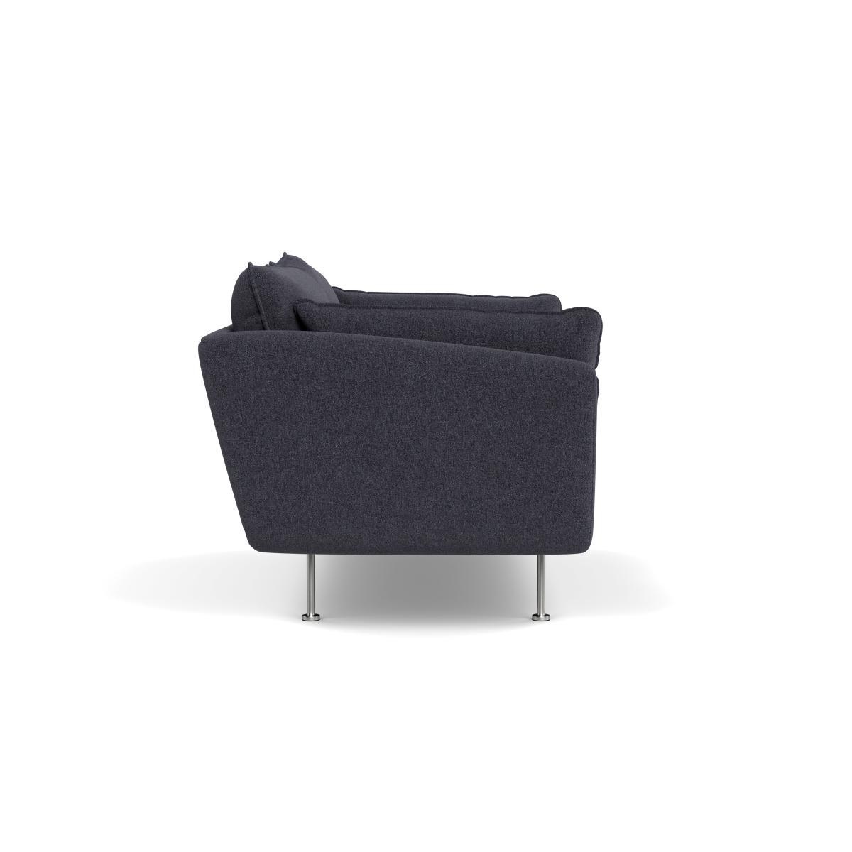 Heal's Allora 2 Seater Sofa Texture Soot Stainless Steel Feet - Heal's UK Furniture – image 3