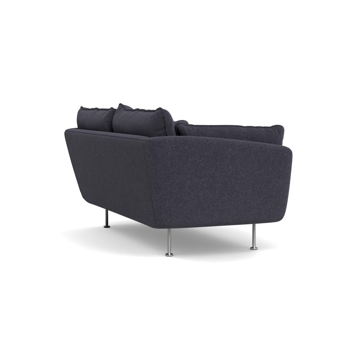 Heal's Allora 2 Seater Sofa Texture Soot Stainless Steel Feet - Heal's UK Furniture – image 4