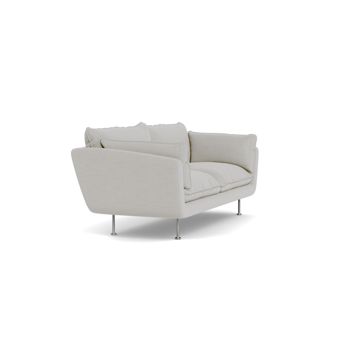 Heal's Allora 3 Seater Sofa Capelo LinenCotton Sea Salt Stainless Steel Feet - Heal's UK Furniture – image 2