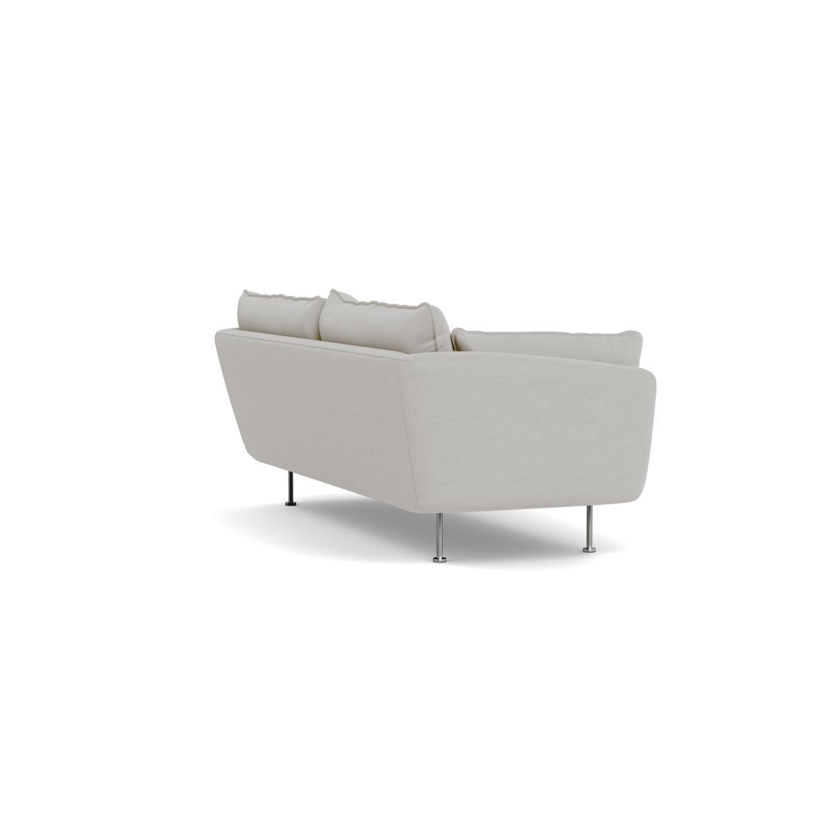 Heal's Allora 3 Seater Sofa Capelo LinenCotton Sea Salt Stainless Steel Feet - Heal's UK Furniture – image 4