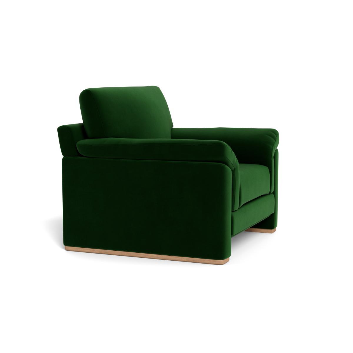 Heal's Paris II Armchair Smart Velvet Forest Walnut Feet - Heal's UK Furniture – image 2