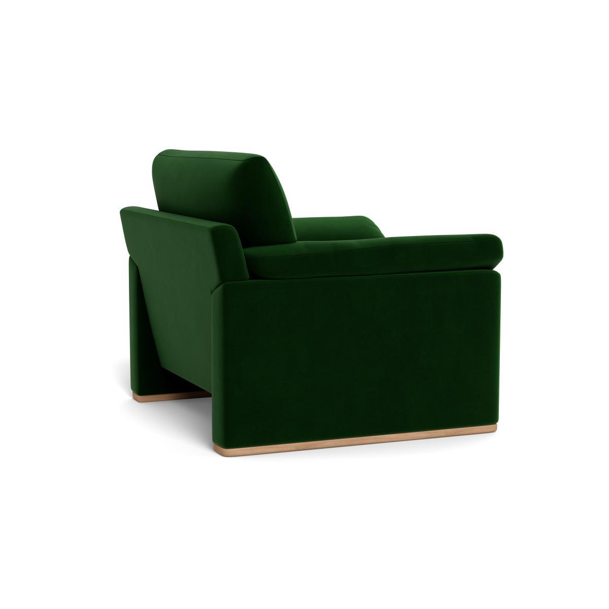 Heal's Paris II Armchair Smart Velvet Forest Walnut Feet - Heal's UK Furniture – image 4