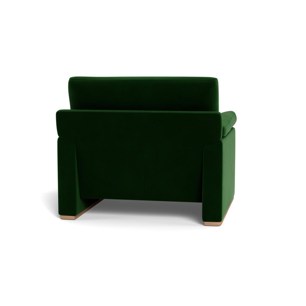Heal's Paris II Armchair Smart Velvet Forest Walnut Feet - Heal's UK Furniture – image 5