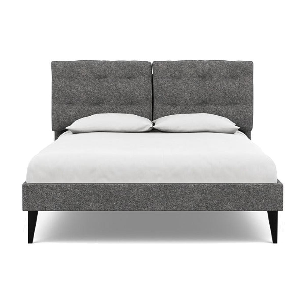 Heal's Mistral King Bed Melton Wool Shale Black Feet - Heal's UK Bedroom Furniture