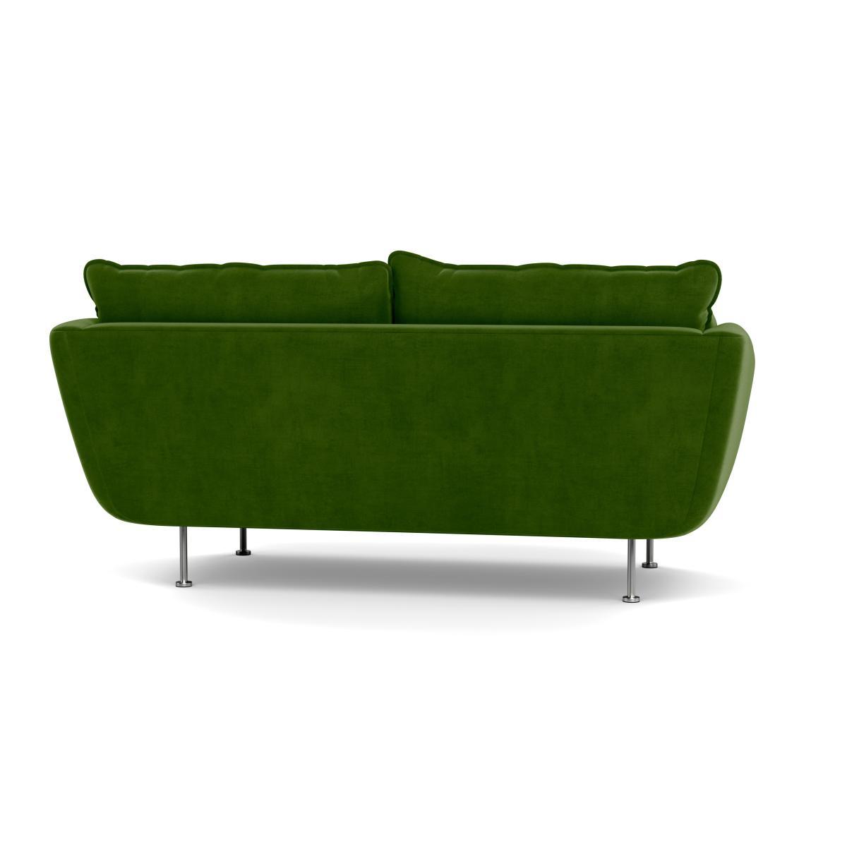 Heal's Allora 2 Seater Sofa Smart Luxe Velvet Grass Brass Feet - Heal's UK Furniture – image 5