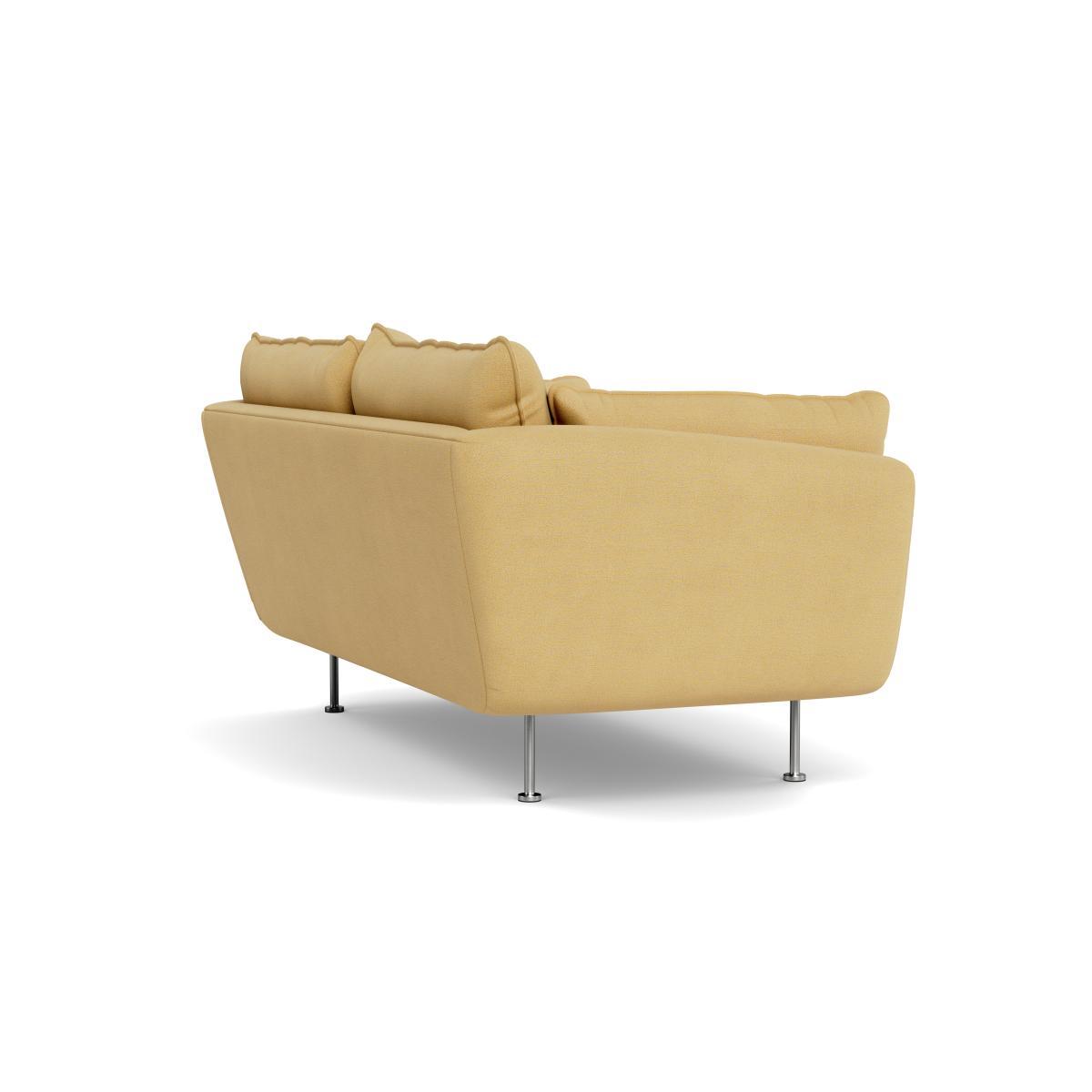 Heal's Allora 2 Seater Sofa Tejo Recycled Ochre Black Feet - Heal's UK Furniture – image 4