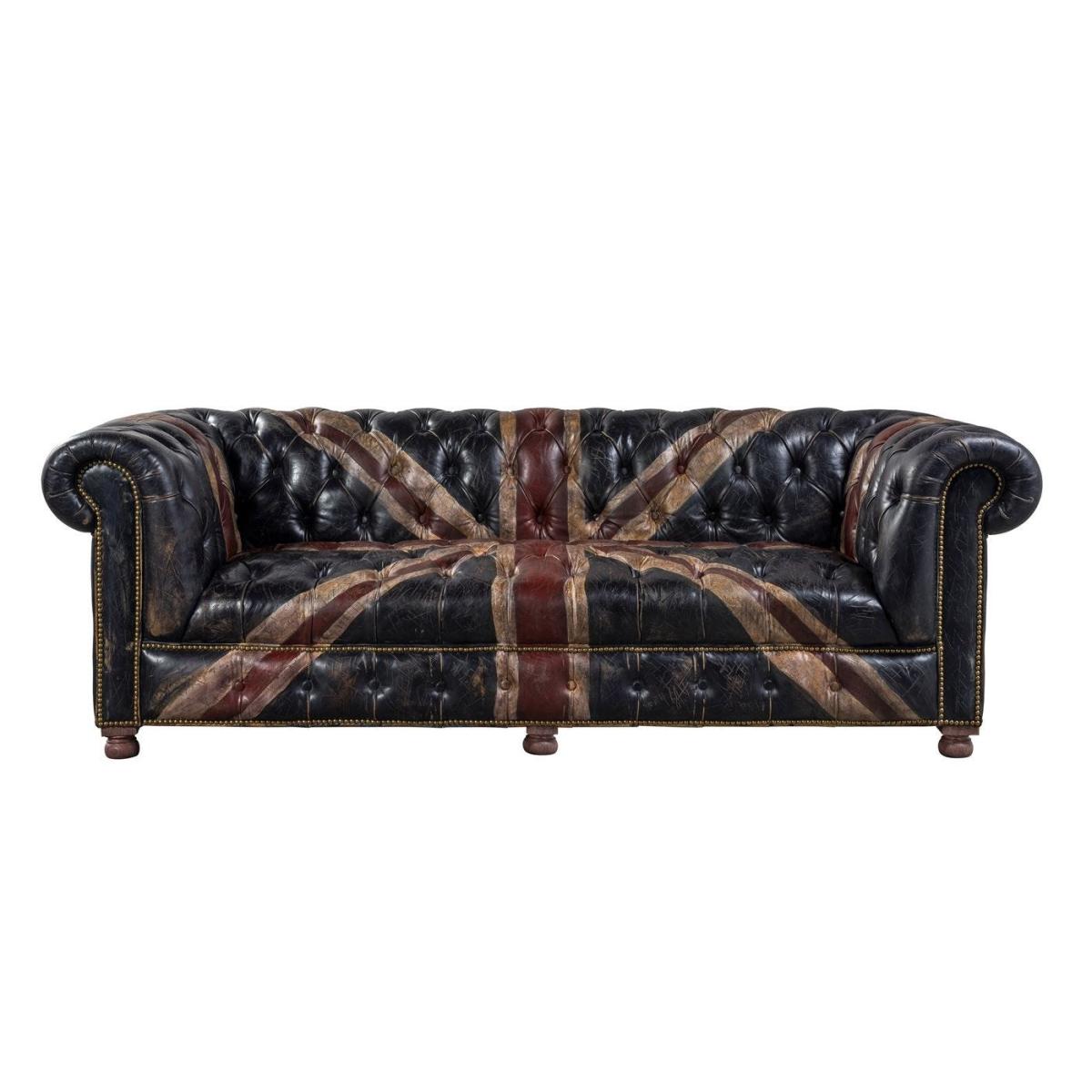 Timothy Oulton Westminster Button Sofa 3 Seater Buckd'n Brokn Leather - Heal's UK Furniture – image 2