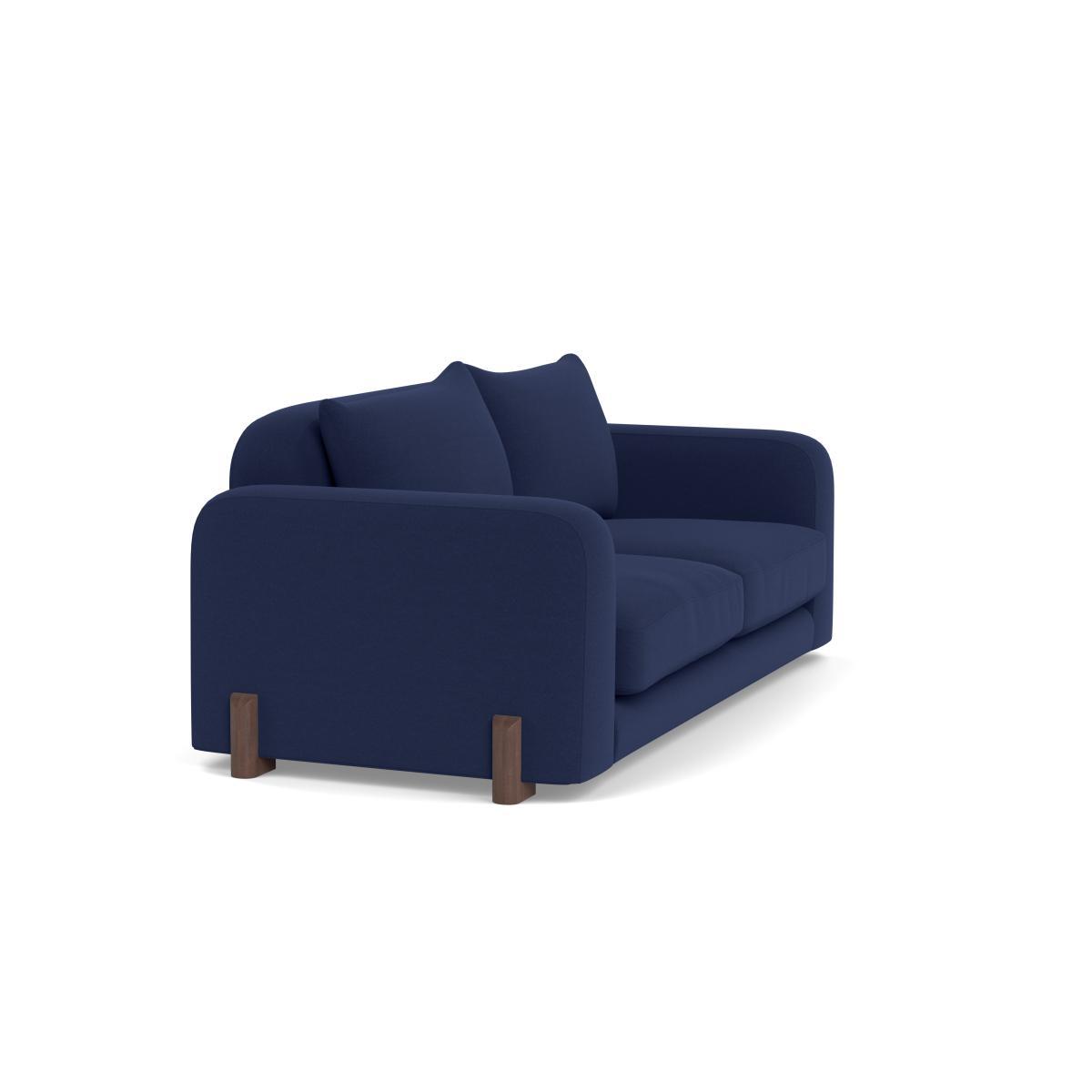 Heal's Nuvola 3 Seater Sofa Melton Wool New Navy Walnut Stained Oak Feet - Heal's UK Furniture – image 2