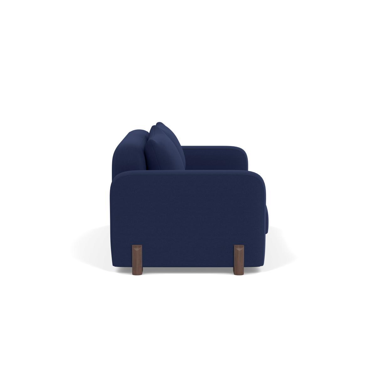 Heal's Nuvola 3 Seater Sofa Melton Wool New Navy Walnut Stained Oak Feet - Heal's UK Furniture – image 3