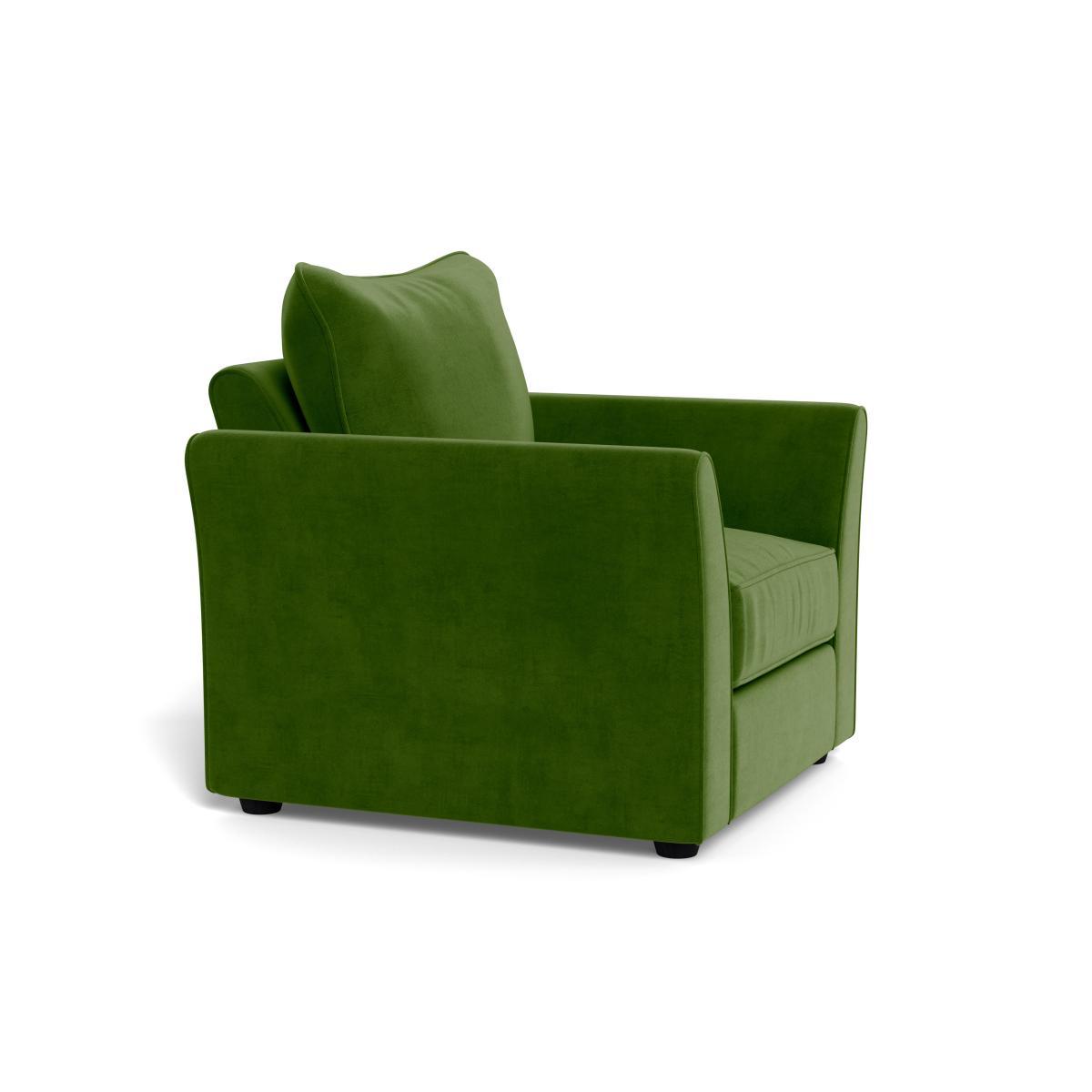 Heal's Tailor Armchair Smart Luxe Velvet Grass Black Feet - Heal's UK Furniture – image 2