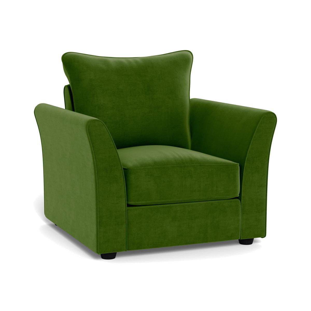 Heal's Tailor Armchair Smart Luxe Velvet Grass Black Feet - Heal's UK Furniture – image 1