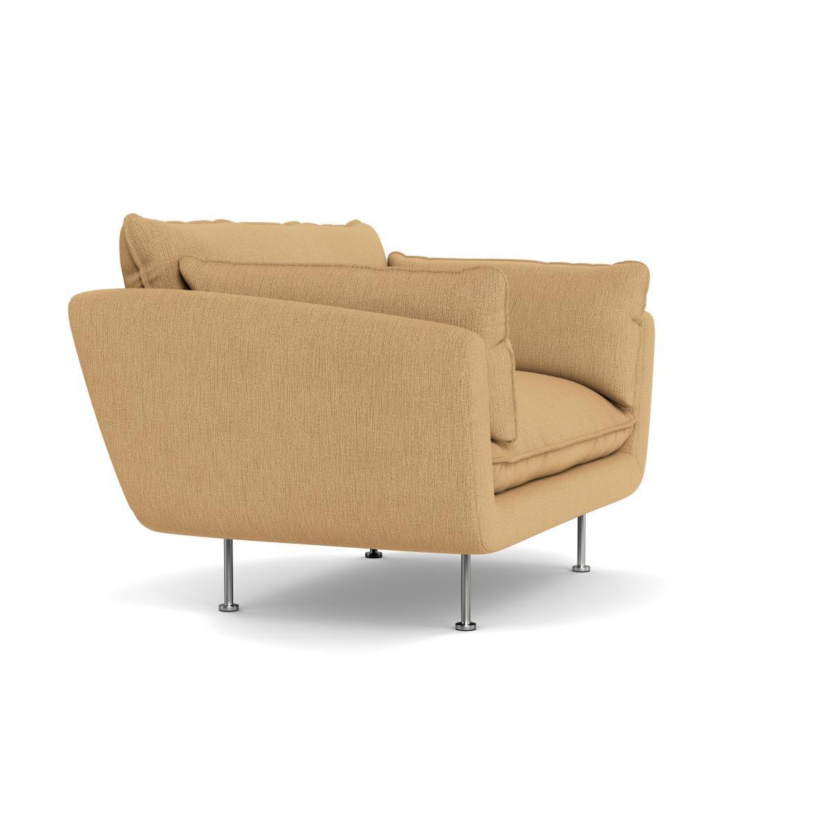 Heal's Allora Loveseat Smart Linen Mix Sand Brass Feet - Heal's UK Furniture – image 2