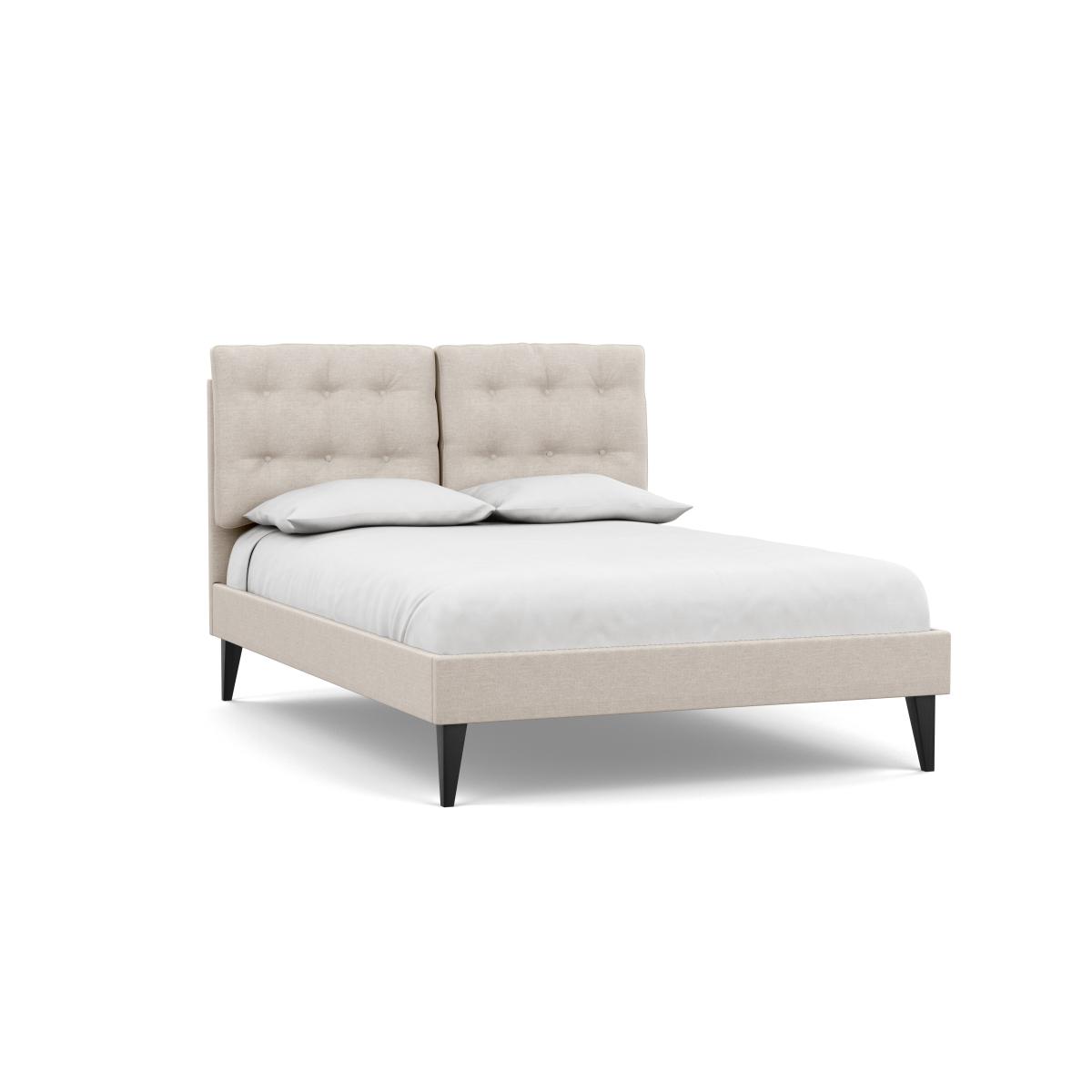 Heal's Mistral Double Bed Texture Limestone Black Feet - Heal's UK Bedroom Furniture – image 2