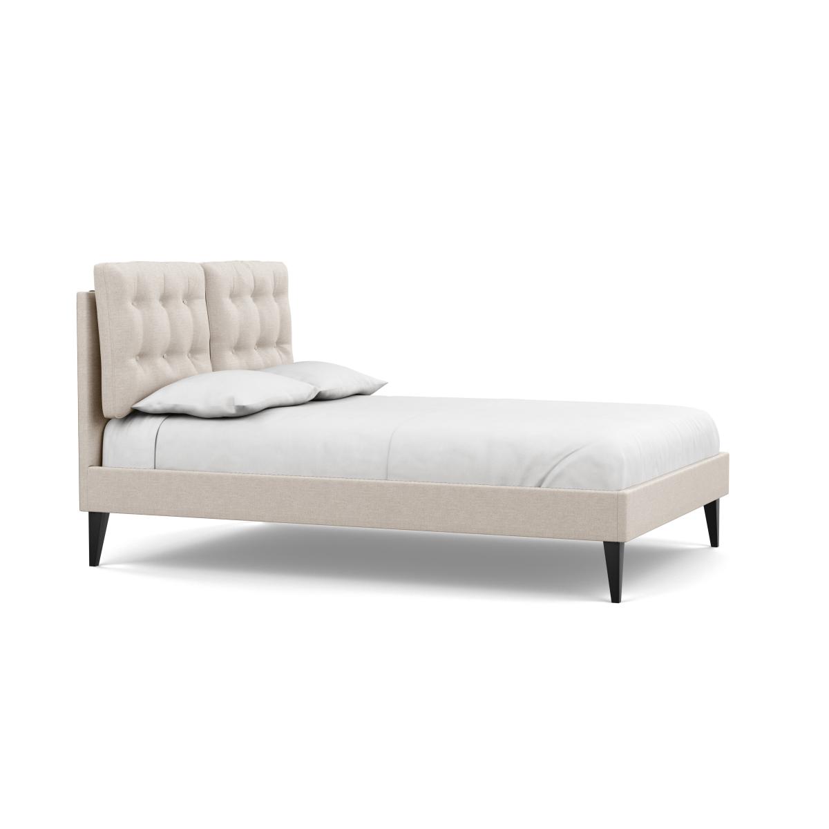 Heal's Mistral Double Bed Texture Limestone Black Feet - Heal's UK Bedroom Furniture – image 3