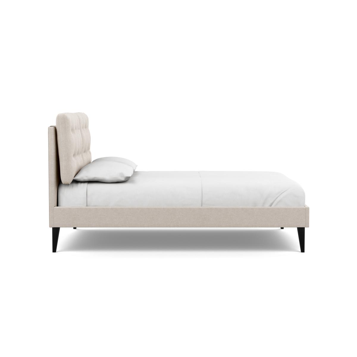 Heal's Mistral Double Bed Texture Limestone Black Feet - Heal's UK Bedroom Furniture – image 4