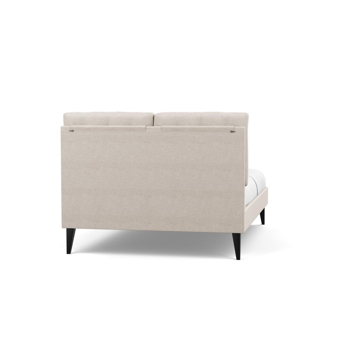 Heal's Mistral Double Bed Texture Limestone Black Feet - Heal's UK Bedroom Furniture – image 6
