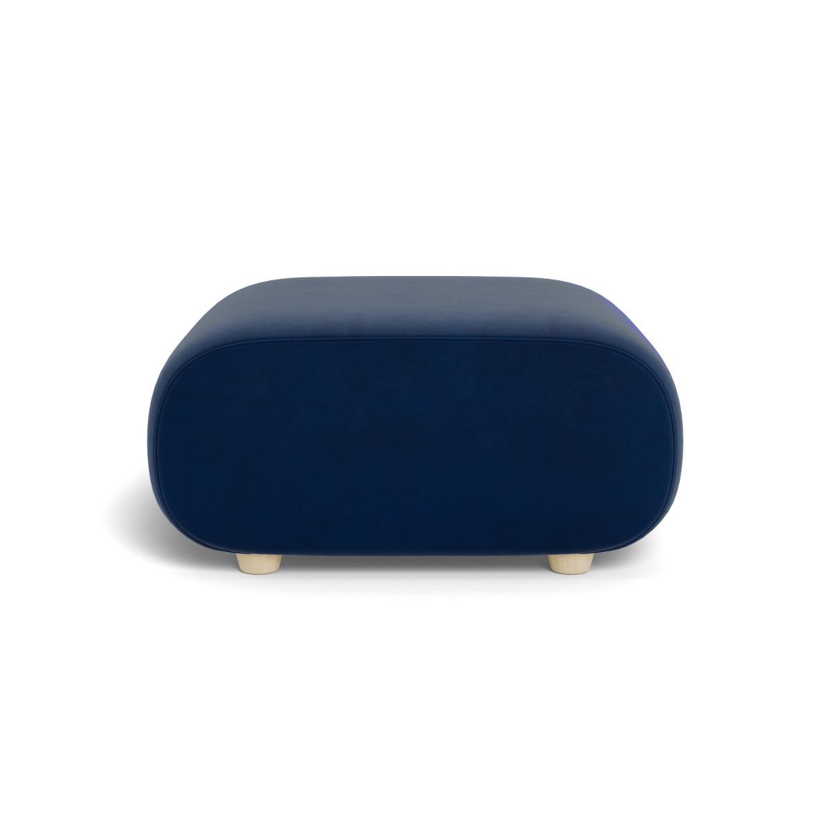 Heal's Lilli Ottoman Boucle Indigo Natural Ash Feet - Heal's UK Furniture – image 3