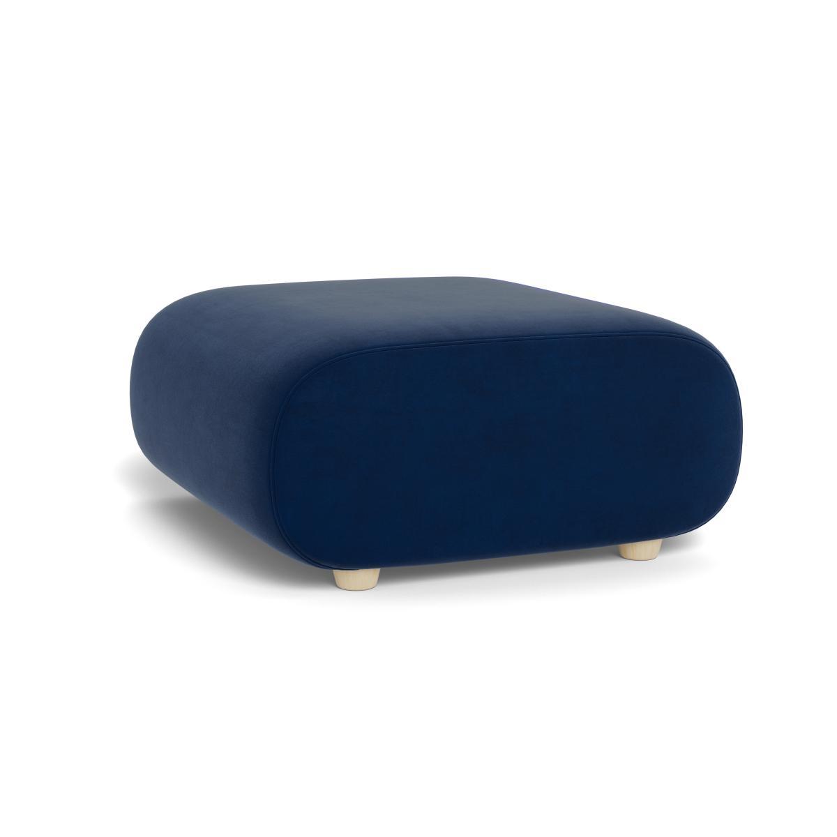 Heal's Lilli Ottoman Boucle Indigo Natural Ash Feet - Heal's UK Furniture – image 4