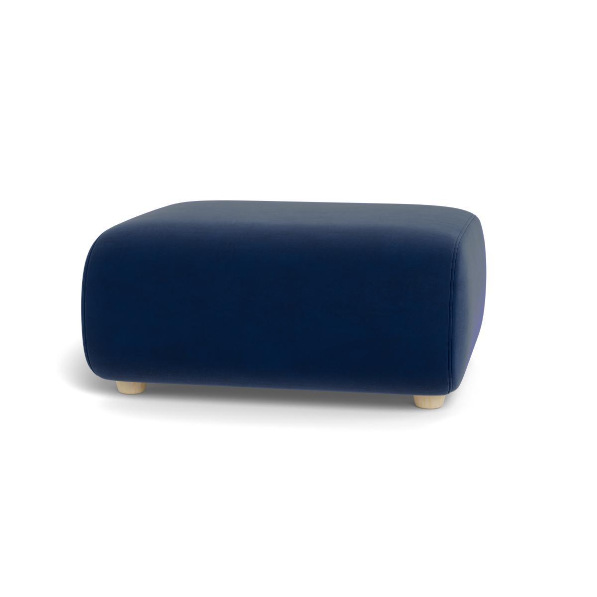 Heal's Lilli Ottoman Boucle Indigo Natural Ash Feet - Heal's UK Furniture – image 5