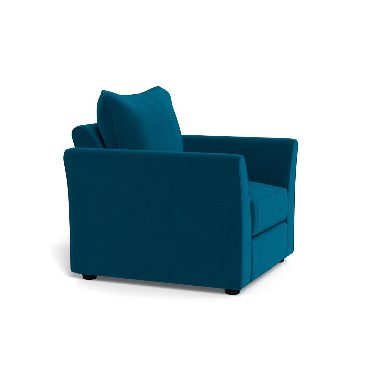 Heal's Tailor Armchair Velvet Teal Black Feet - Heal's UK Furniture – image 2