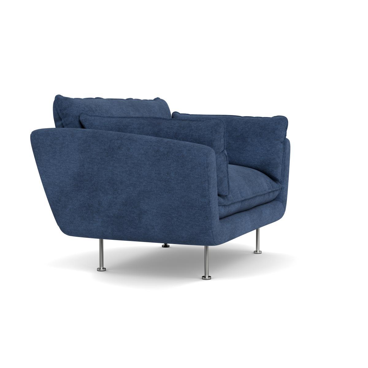 Heal's Allora Loveseat Broad Weave Lagoon Stainless Steel Feet - Heal's UK Furniture – image 2