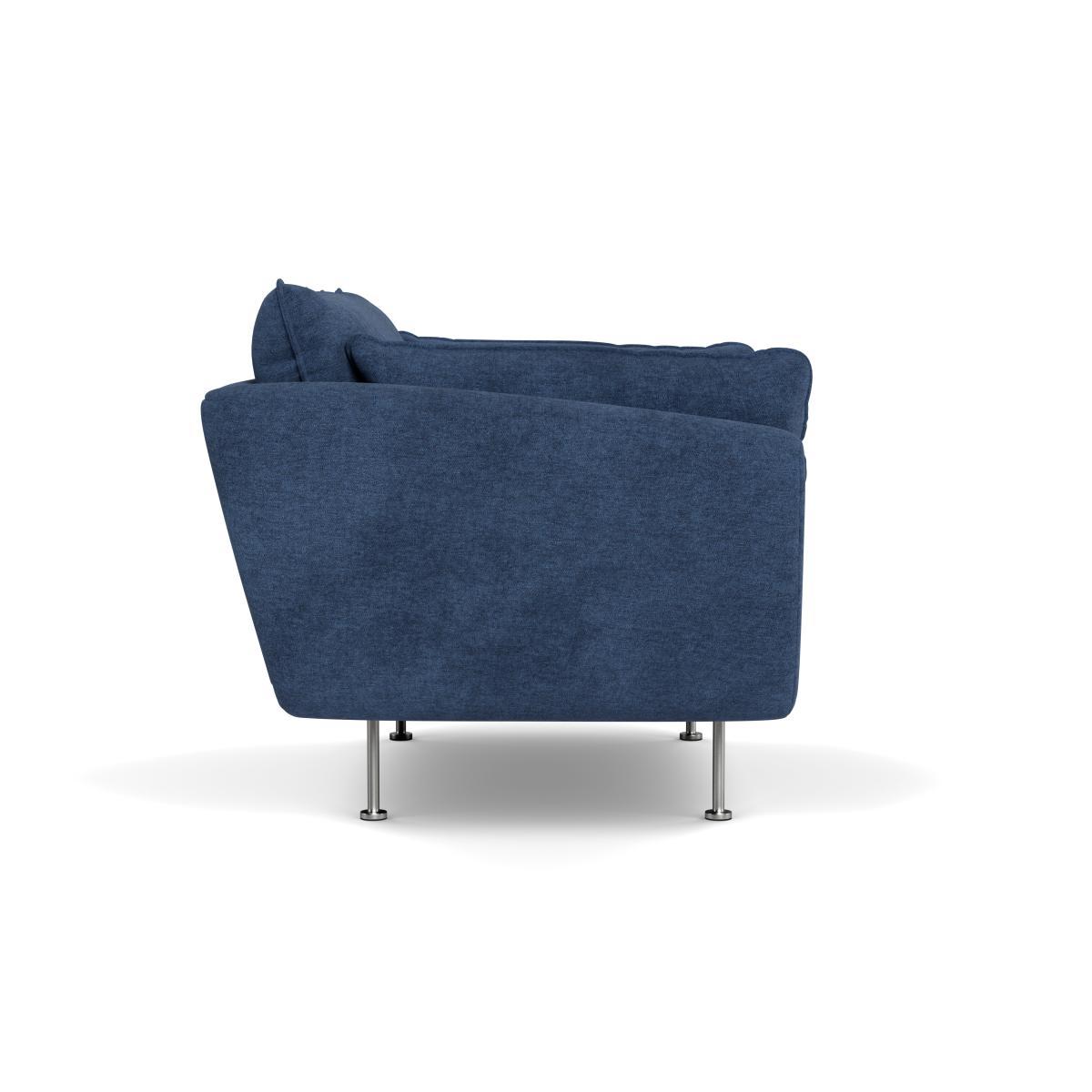 Heal's Allora Loveseat Broad Weave Lagoon Stainless Steel Feet - Heal's UK Furniture – image 3