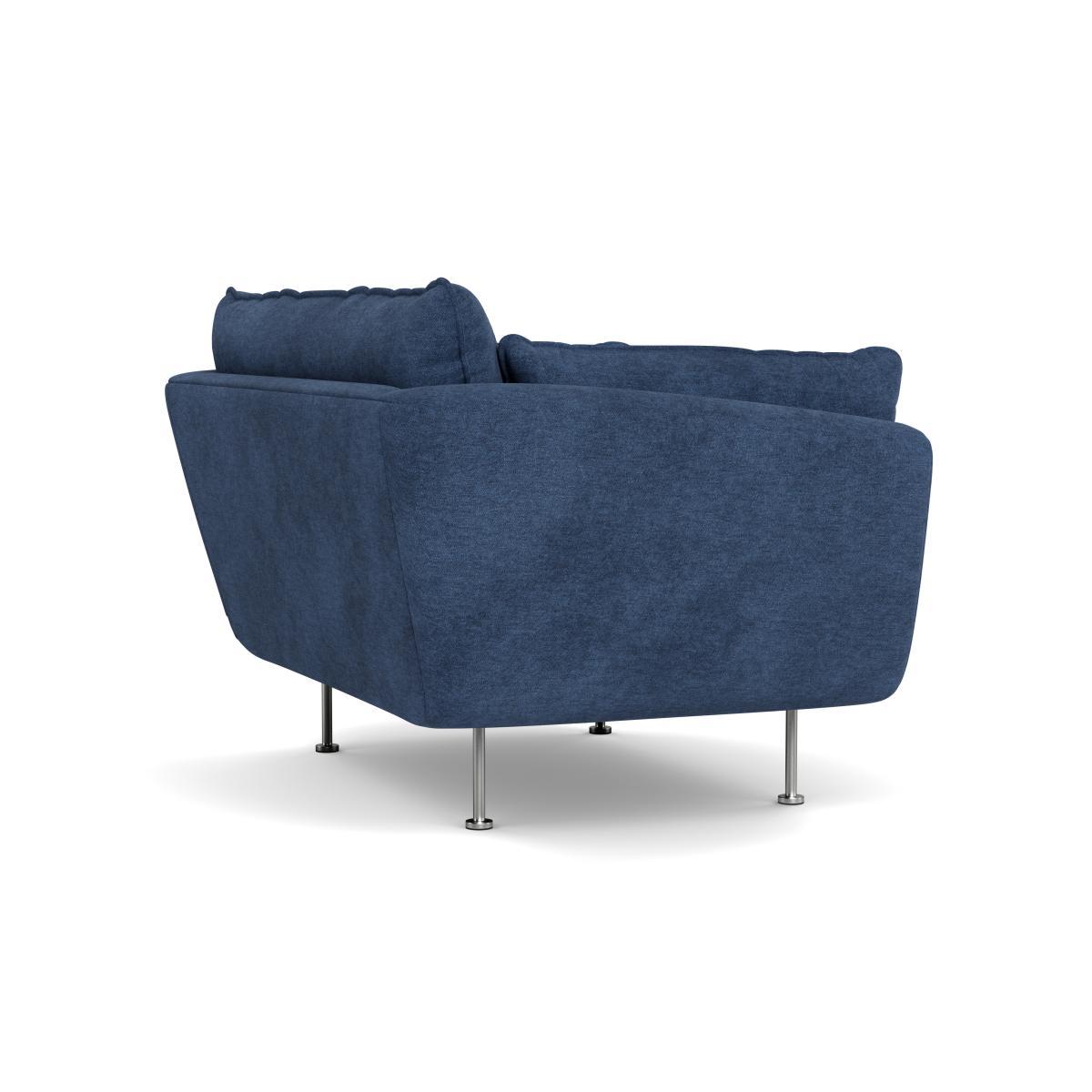 Heal's Allora Loveseat Broad Weave Lagoon Stainless Steel Feet - Heal's UK Furniture – image 4