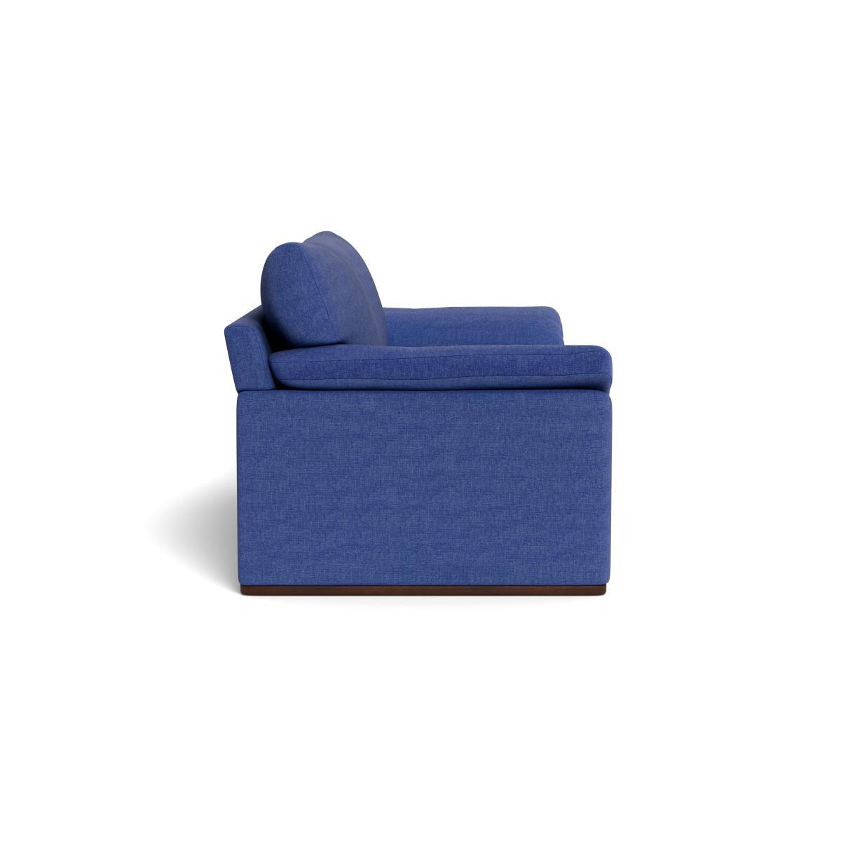 Heal's Paris II 3 Seater Sofa Brushed Cotton Cobalt Walnut Feet - Heal's UK Furniture – image 3